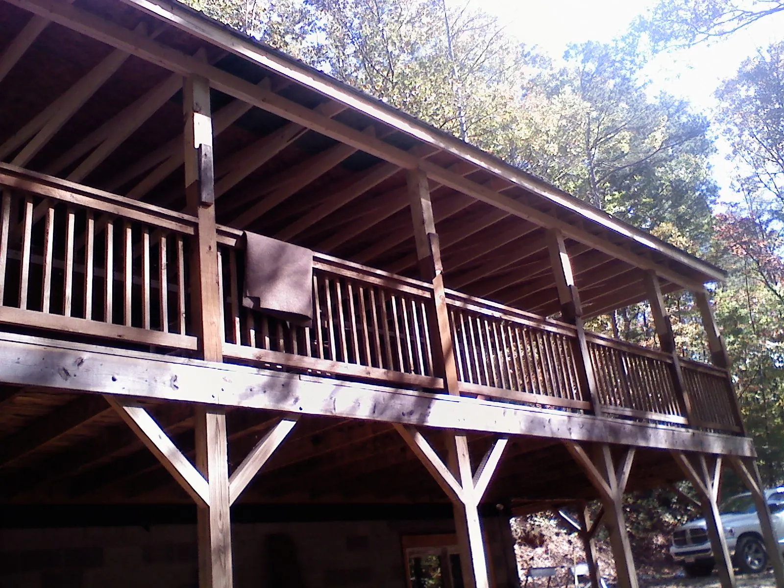 Timber framing under a new elevated porch and deck — Roof Leak Repair in Chino by Roofing Brothers
